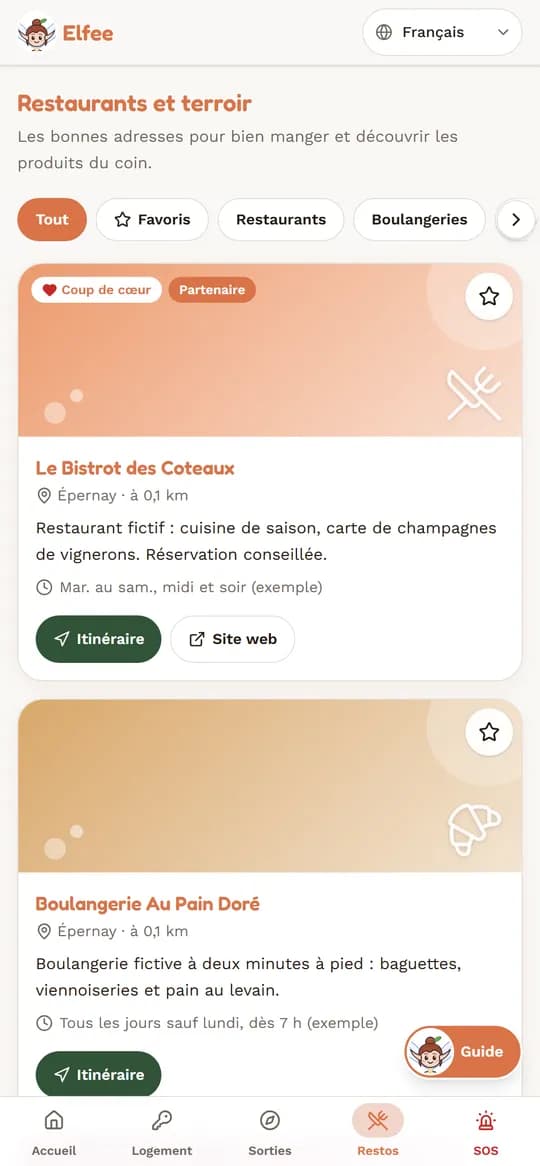Le livret : Restos et terroir
